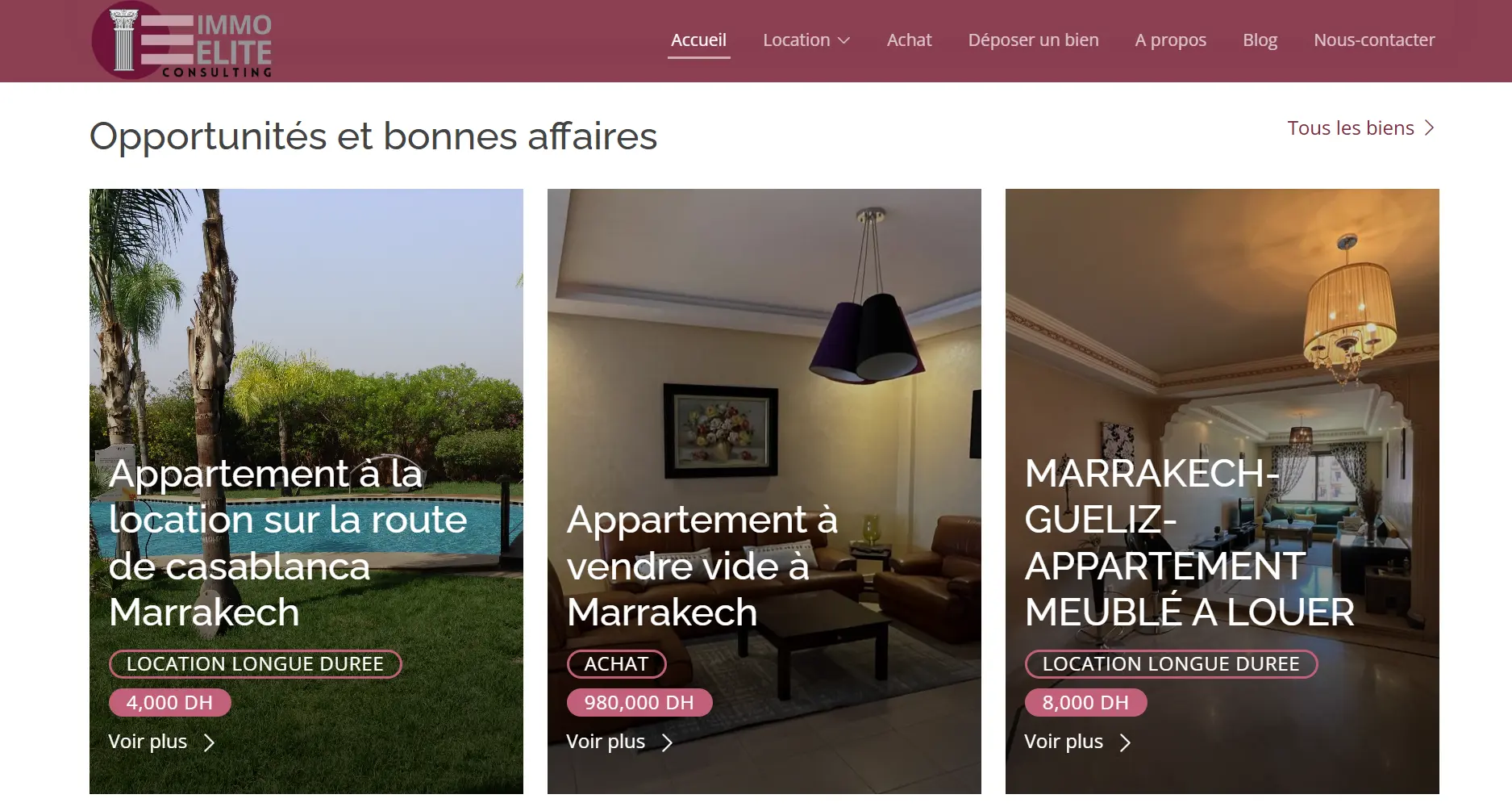 Un site web conçu sur mesure pour l'agence immobilière ImmoEliteConsulting