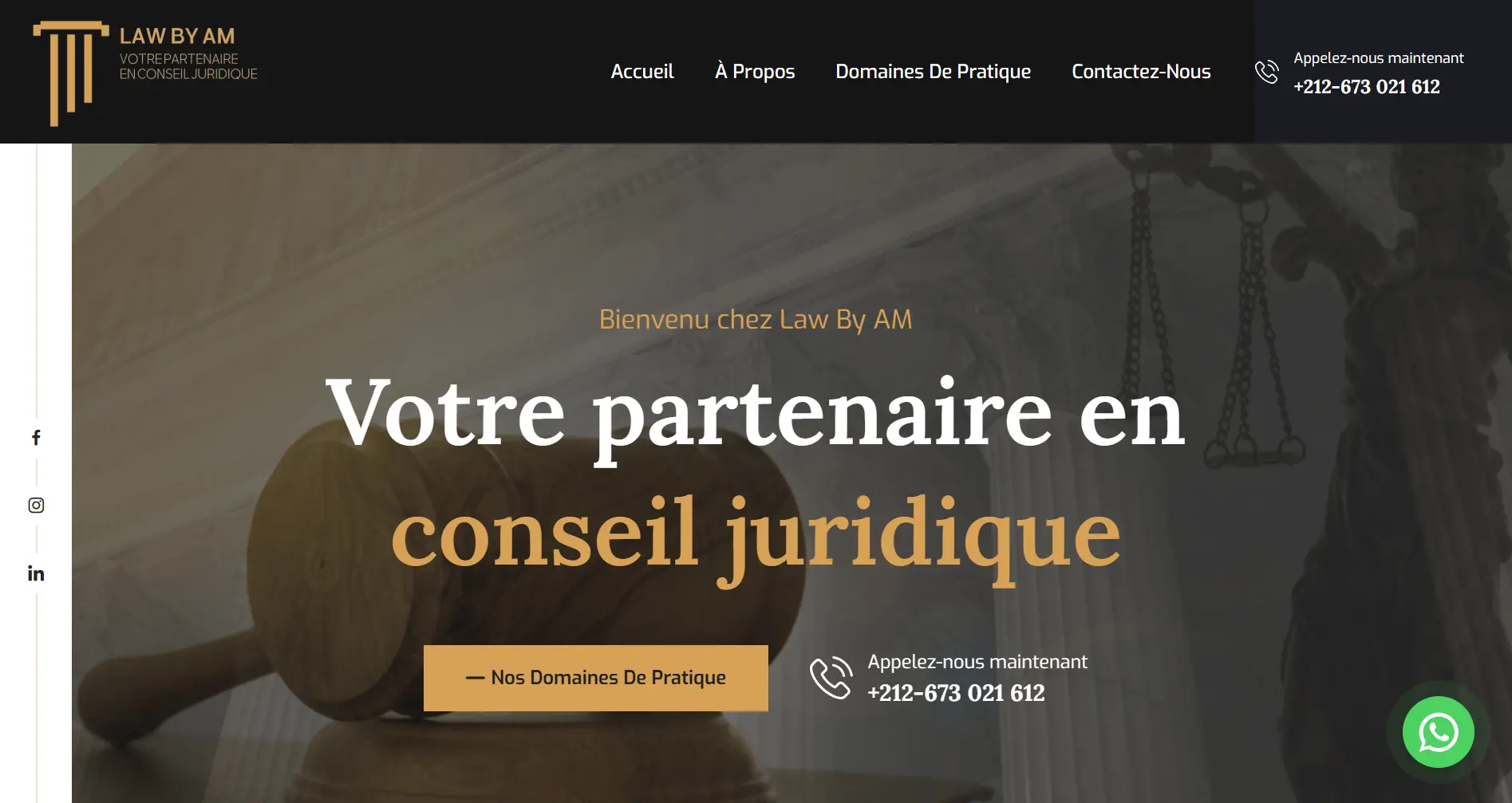 Un site web élégant et fonctionnel, pour une agence de consulting juridique